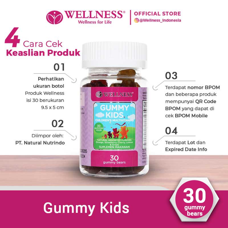 Wellness | Multivitamin Anak | Gummy Kids 30 Gummies