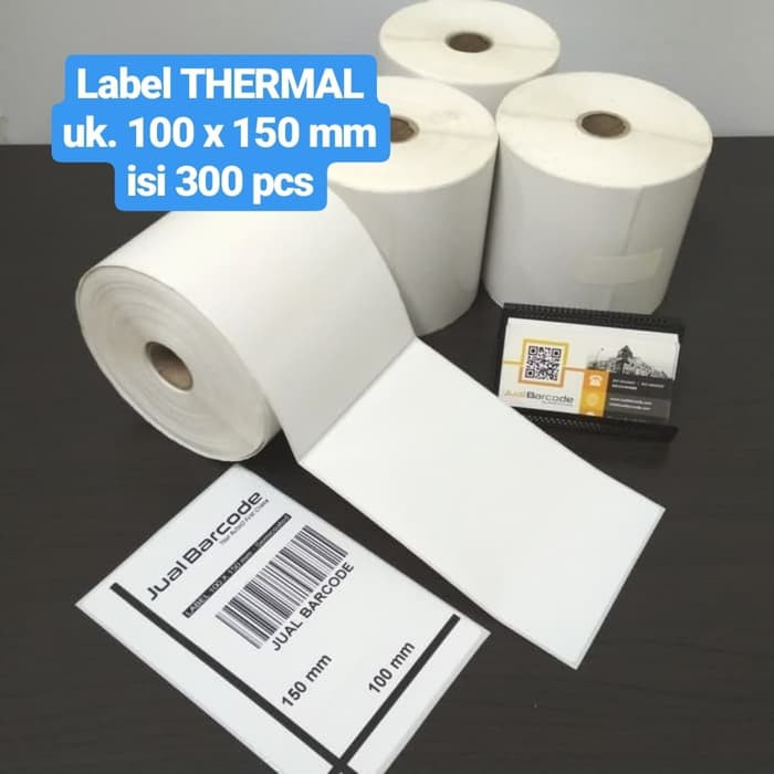 

Promo LABEL BARCODE 100 X 150 KERTAS STICKER THERMAL 100x150 mm (300 pcs) Keren