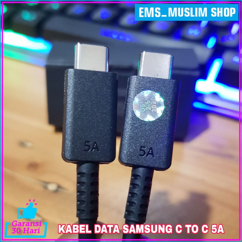 Kabel Data Super Fast Charging Samsung ORIGINAL 100% USB C TO C 5A