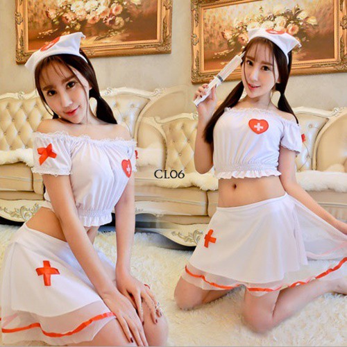 [READY STOCK] KOSTUM COSPLAY BAJU PERAWAT SEXY LINGERIE COSTUME COSPLAY NURSE CL06