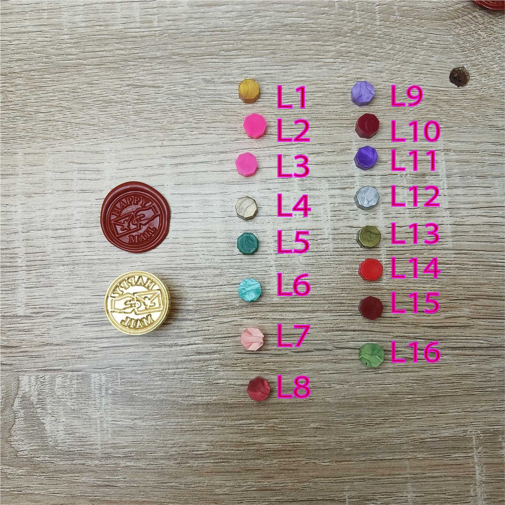

WAX SEAL HAPPY MAIL SIAP TEMPEL PENUTUP AMPLOP INSTAN HIASAN JOURNALING HIASAN PENPAL