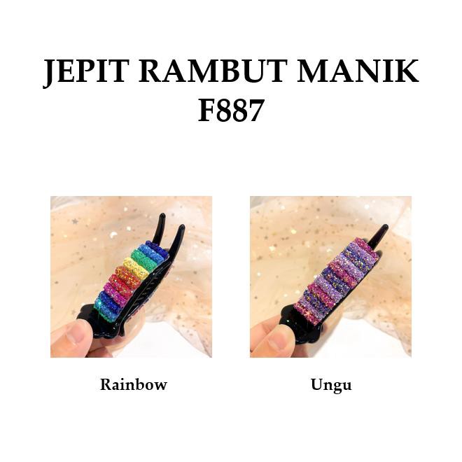 Grosir - F887 Jepit Rambut Fashion Wanita / Jepitan Rambut Manik-Manik / Hair Claw