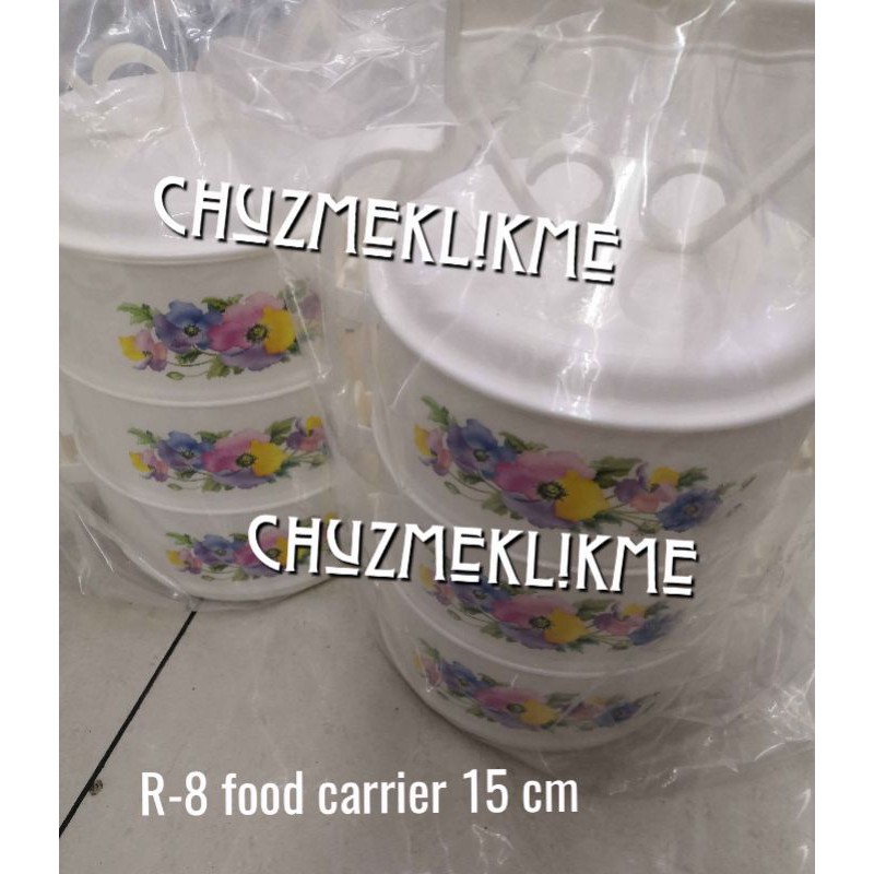 Rantang makan plastik lion star R-8 susun 3/Food carrier lion star 15 cm susun 3/Rantang makan