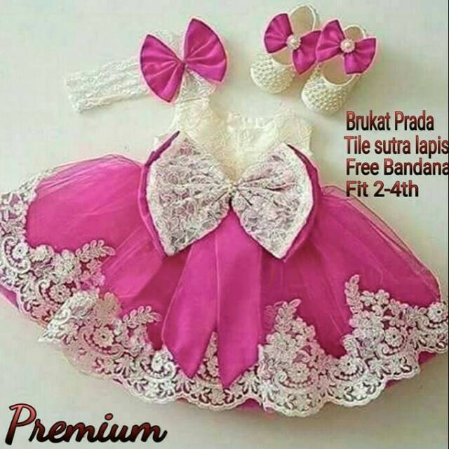 dress anak perempuan pink