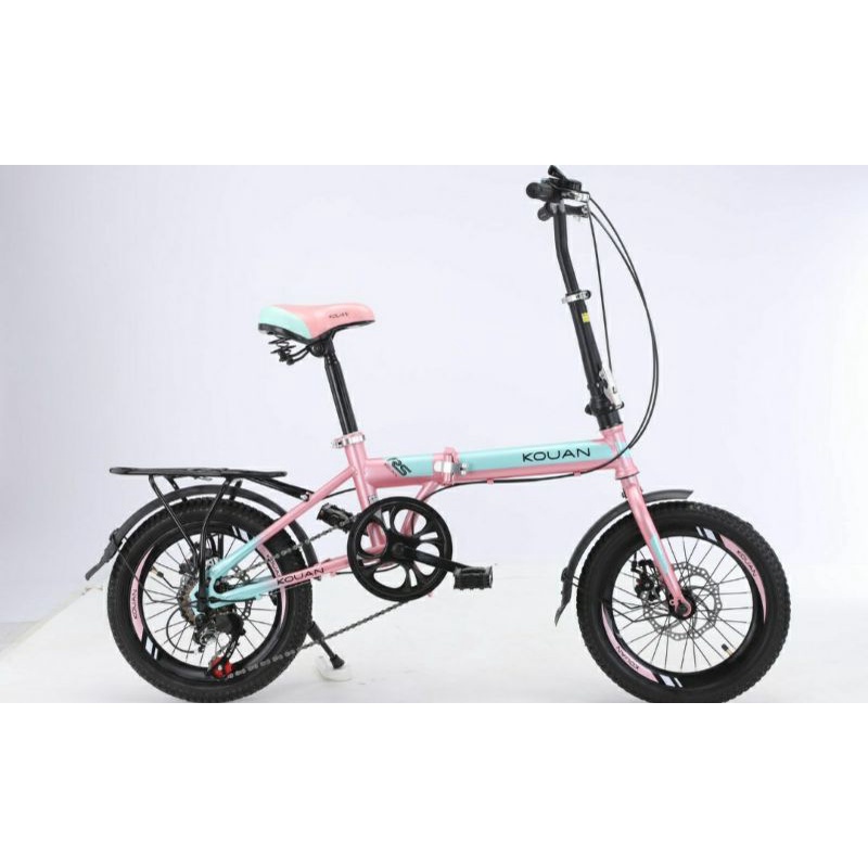 Sepeda Lipat 16 inch Kouan 7 Speed Double Disc&amp;Single Speed Double Disc