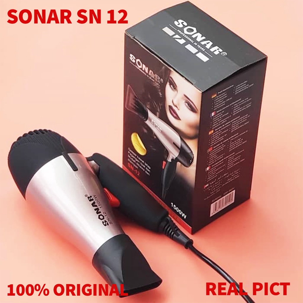 Hair Dryer SONAR SN 12 / Alat Pengering Rambut Portable Lipat Peralatan Salon