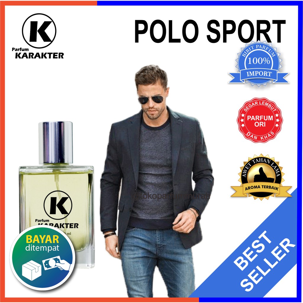 Bisa Cod | Parfum Cowok Polo Sport  Bibit Parfum Import Wangi &amp; Tahan Lama  Kemasan 50ml