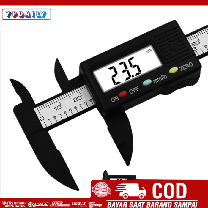 

BISA COD - Caliper Jangka 150MM Alat Ukur Jangka Penguasa Cali Meter Sigmat Tool - Hitam Digital