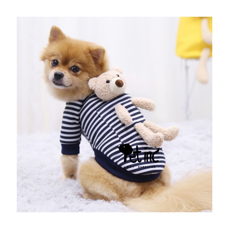 TAKE ME WITH YOU BEAR black stripe (boneka bisa di lepas)