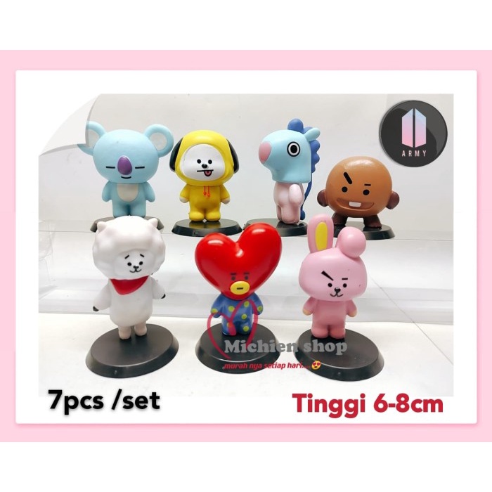 ACTION FIGURE BTS BT21 ARMY BANGTAN BOYS KPOP IDOL TOPPER CAKE