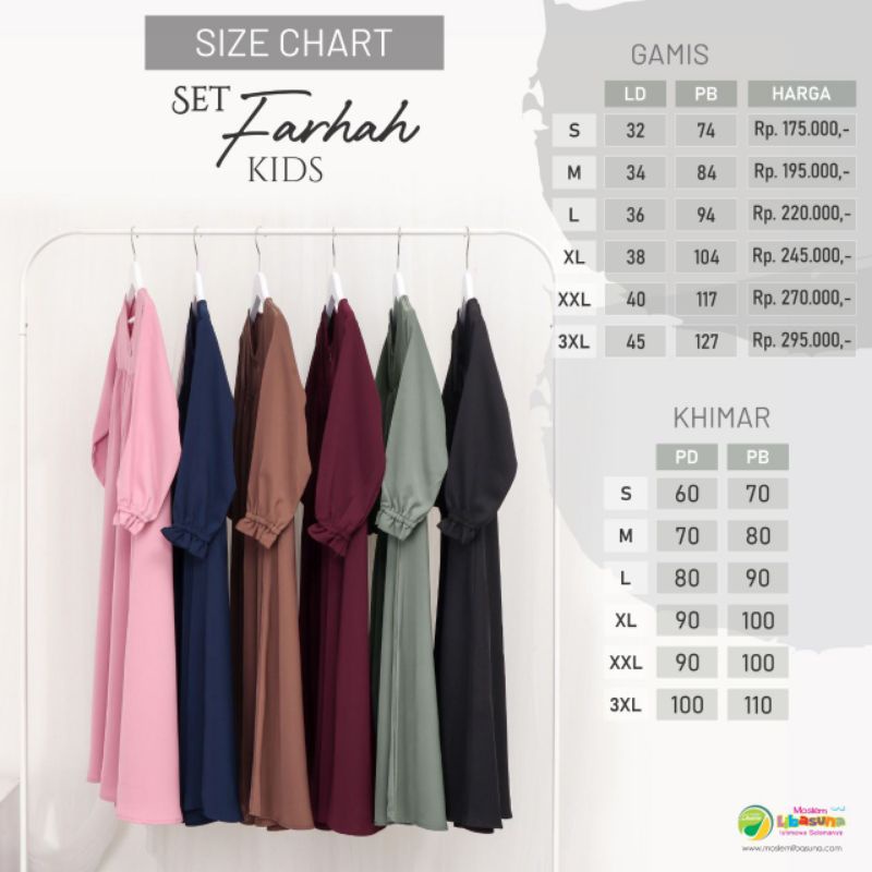 Set Gamis  "Farhah kids" by. Moslem Libasuna
