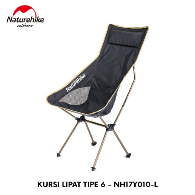 KURSI LIPAT TIPE 6 NATUREHIKE NH17Y010-L HIKING CAMPING FOLDING CHAIR KURSI CAMPING HIKING LIPAT