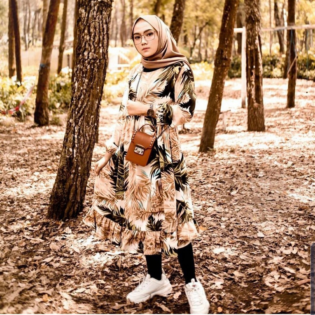 TUNIK MOWNA DAUN / BAJU TUNIK WANITA / TUNIK BUSUI / TUNIK WANITA MOTIF CANTIK / LONG TUNIK MUSLIMAH
