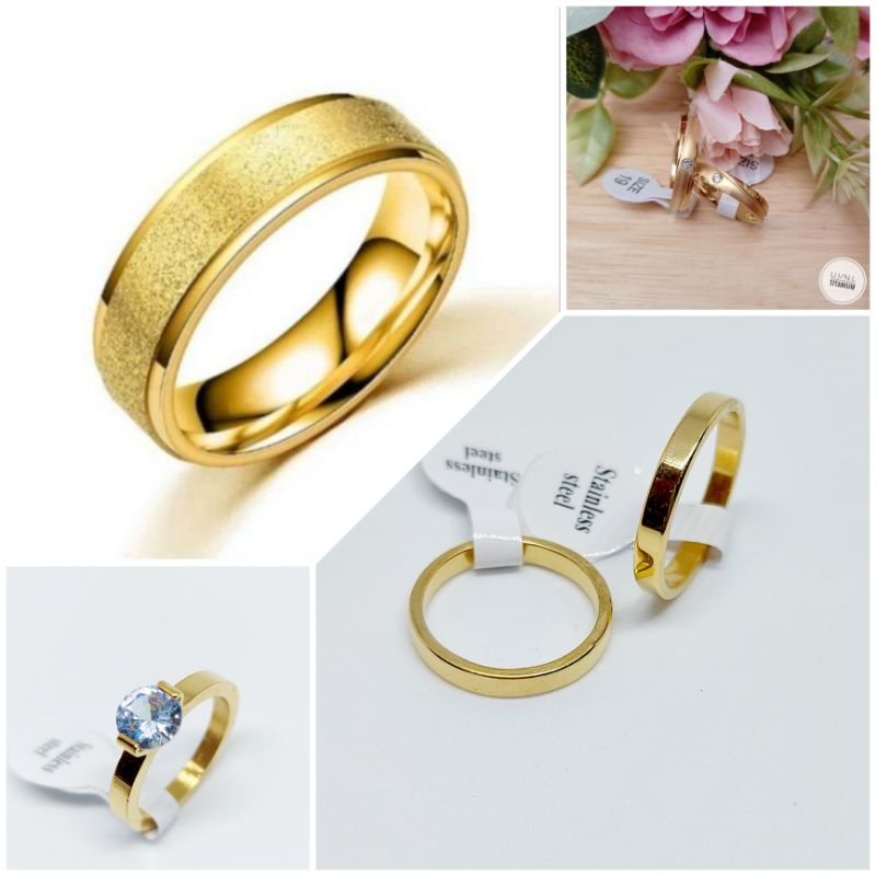 cincin tunangan cincin lamaran cincin couple titanium kualitas premium