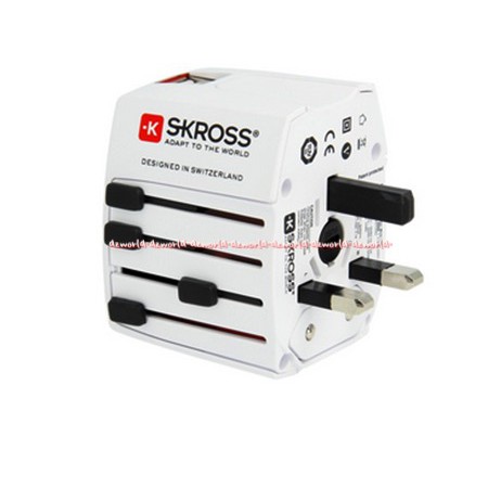 Skross World Adapter Muv Micro 2Pole Alat Saklar Colokan Internasional USB Skros Travel Adaptor Pro Light Usb World