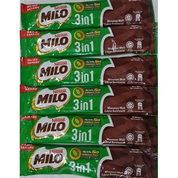 

Milo Malaysia 3in1 Sachet Ecer 33 gr