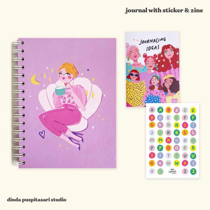 

[RESTOCK] MOON JOURNAL (FREE STICKER AND JOURNALING IDEAS ZINE)