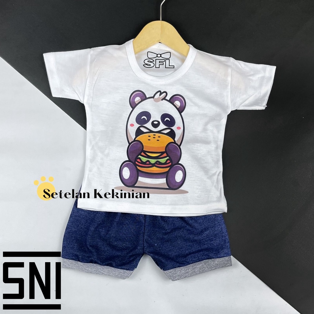 [BERUANG SERIES] Setelan Anak Laki Laki 0-12bulan Gambar Beruang Lucu Hewan Animal Set Baby Boy Keren Murah