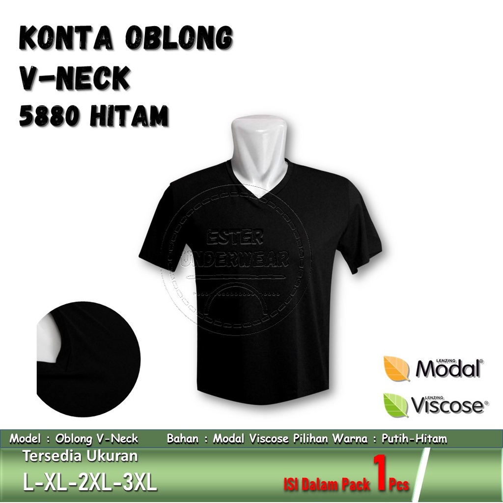 Oblong Pria V-Neck KONTA 5880 ISI-1 PCS