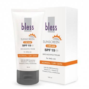 Bless Sunscreen Cream SPF 19 100ml dan 50ml / Tabir Surya / Sunblock Cream / UV Cream