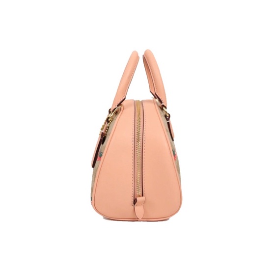 Coach Sydney Satchel In Signature Canvas With Strawberry Print (CB592)