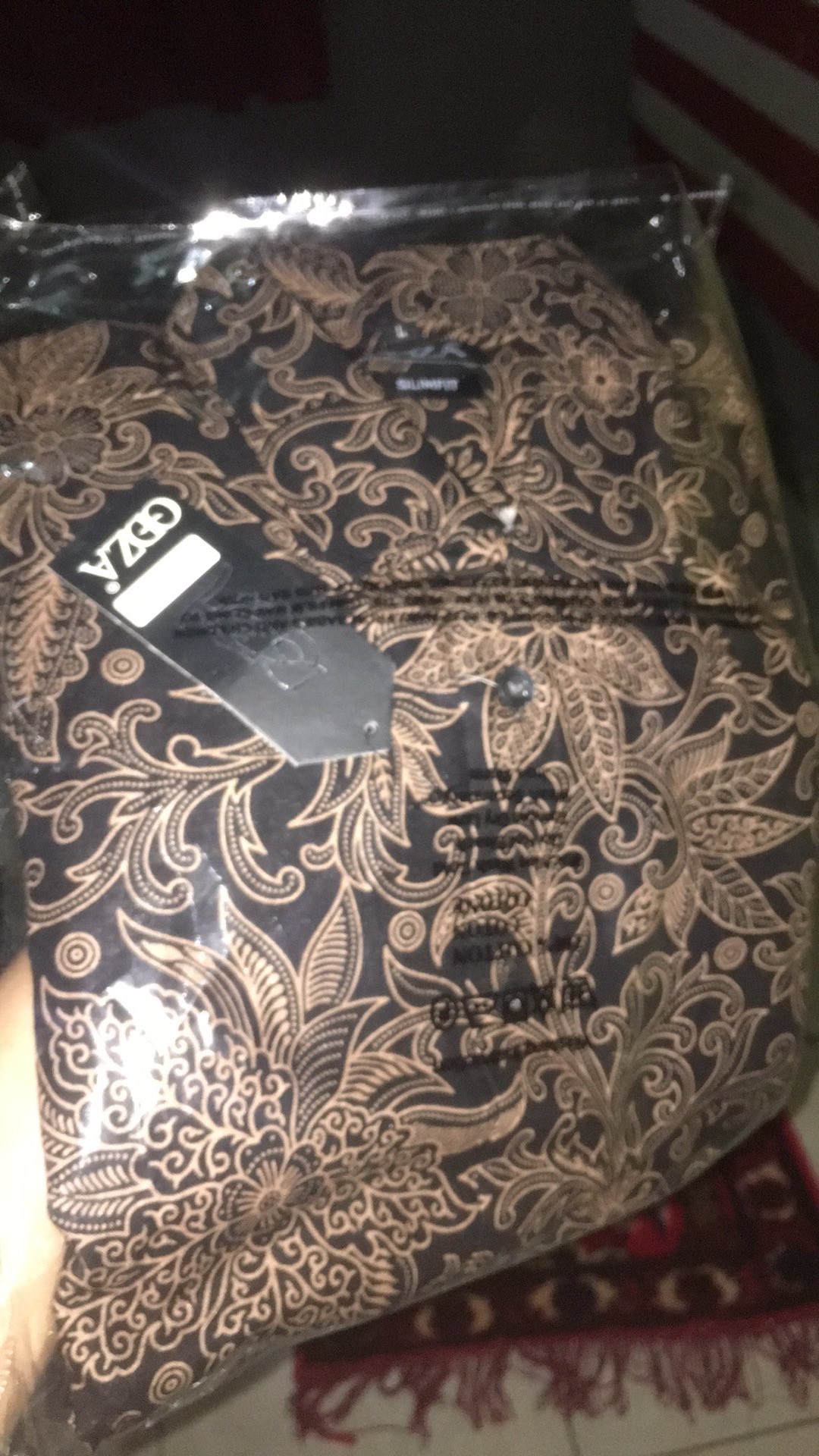 Odza Kemeja Batik Lengan Panjang Baju Pria Modern Model Slim Fit Demis