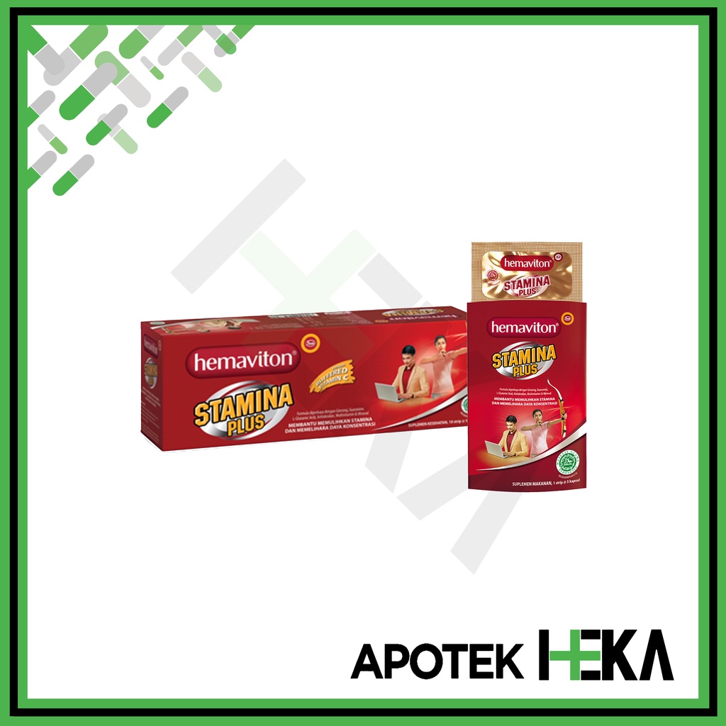 Hemaviton Stamina Plus Box 10x5 Kapsul Sleeve Suplemen Multivitamin (SEMARANG)