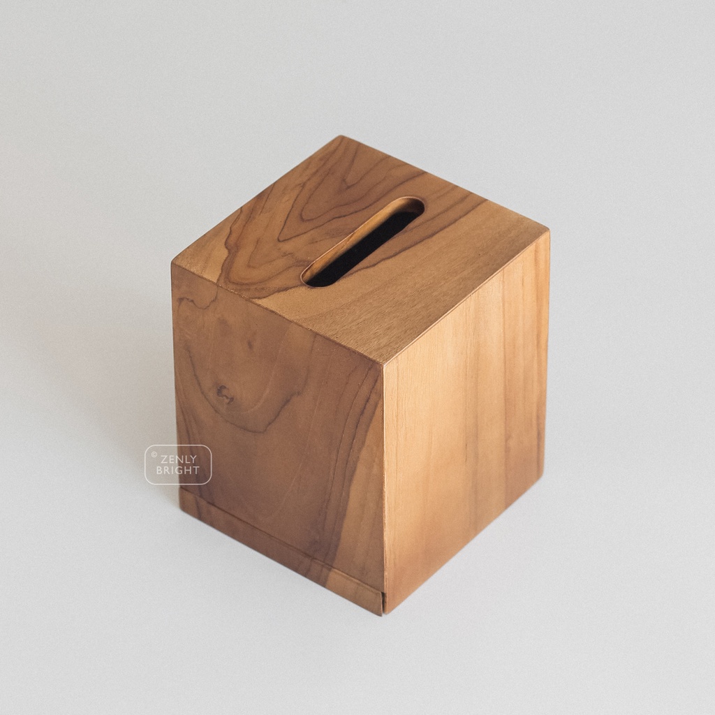 tissue boxs | kotak tissue persegi tinggi | kotak tissue kayu jati | tempat tisu kayu jati
