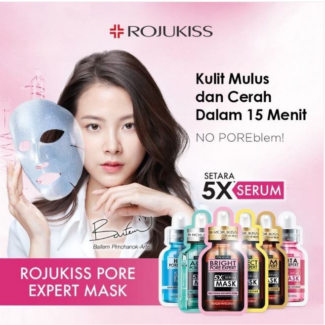 ❤ RATU ❤ ROJUKISS Mask &amp; Serum | Rojukis Masker Wajah Acne Bright Firm Hya | Orange Egg Plant Tea Tree Jeju BPOM✔️