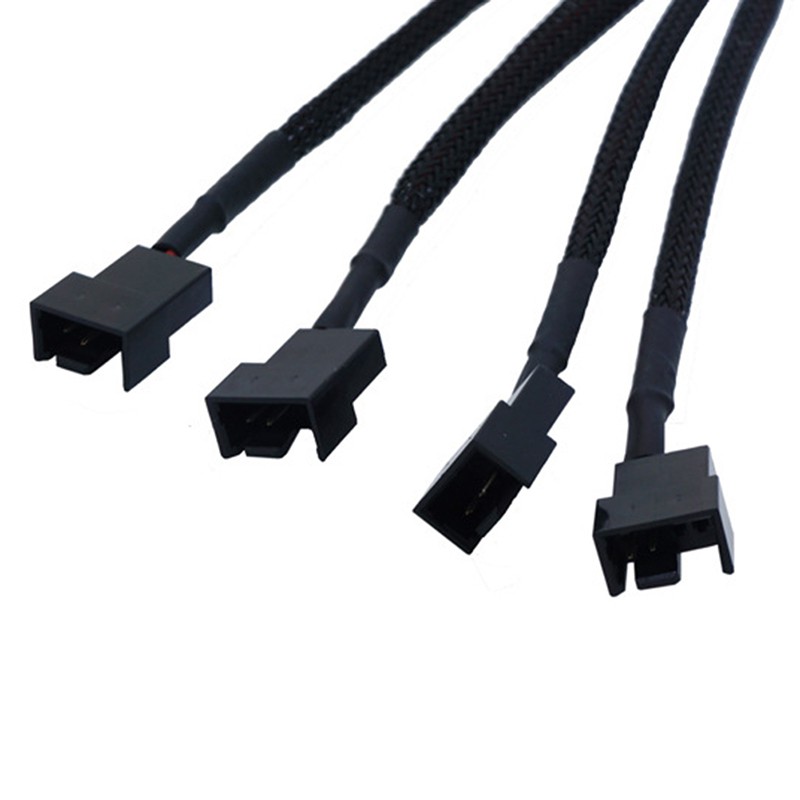 (Ele) Molex 4 Way 3pin / 4pin Kabel Adapter Splitter Power 12v Bahan Tembaga Warna Putih Untuk Kipas Komputer