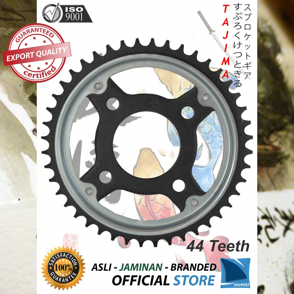 Gigi Tarik 44T ~ 45T HONDA CB 150R Gir Belakang - Rear Sprocket Gear TAJIMA-428-44T + PLAT
