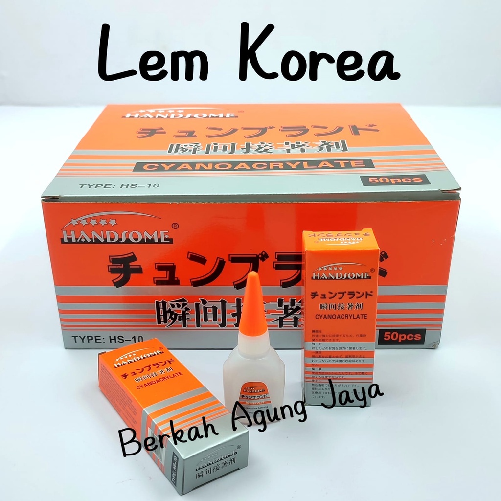 Lem Korea / Lem Tetes Cair Super Rekat Hasil Berkualitas