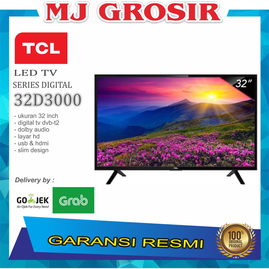 PROMO LED TV TCL 32&quot; 32D3000 32 INCH USB HDMI LED HD DIGITAL TV