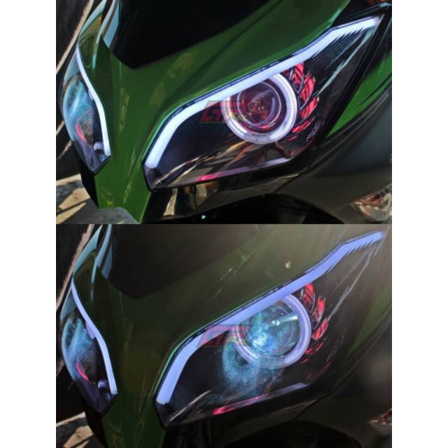 Lampu Projie Projector HID AES X1 Motor Mobil (sepasang isi 2pcs) Ninja 250fi Z250 R15 R25 NMAX