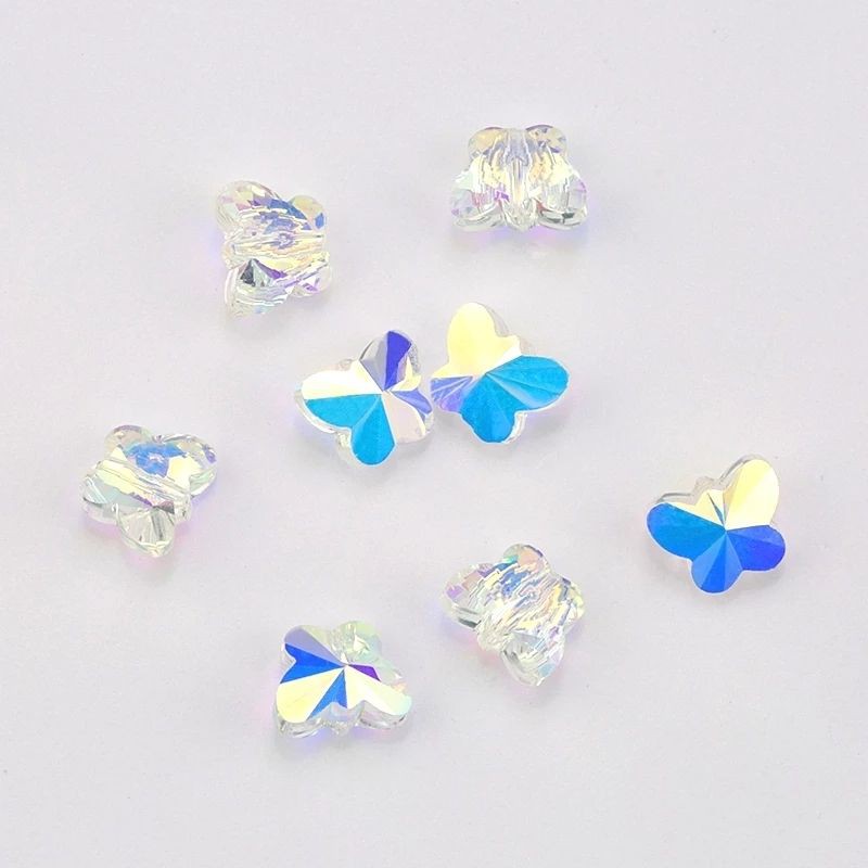 crystal bead butterfly grade super(lubang tembus) 10x8mm
