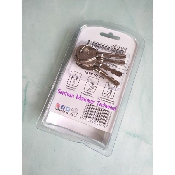 TEKIRO 50 MM Gembok Nikel Leher Pendek Padlock Short 50mm