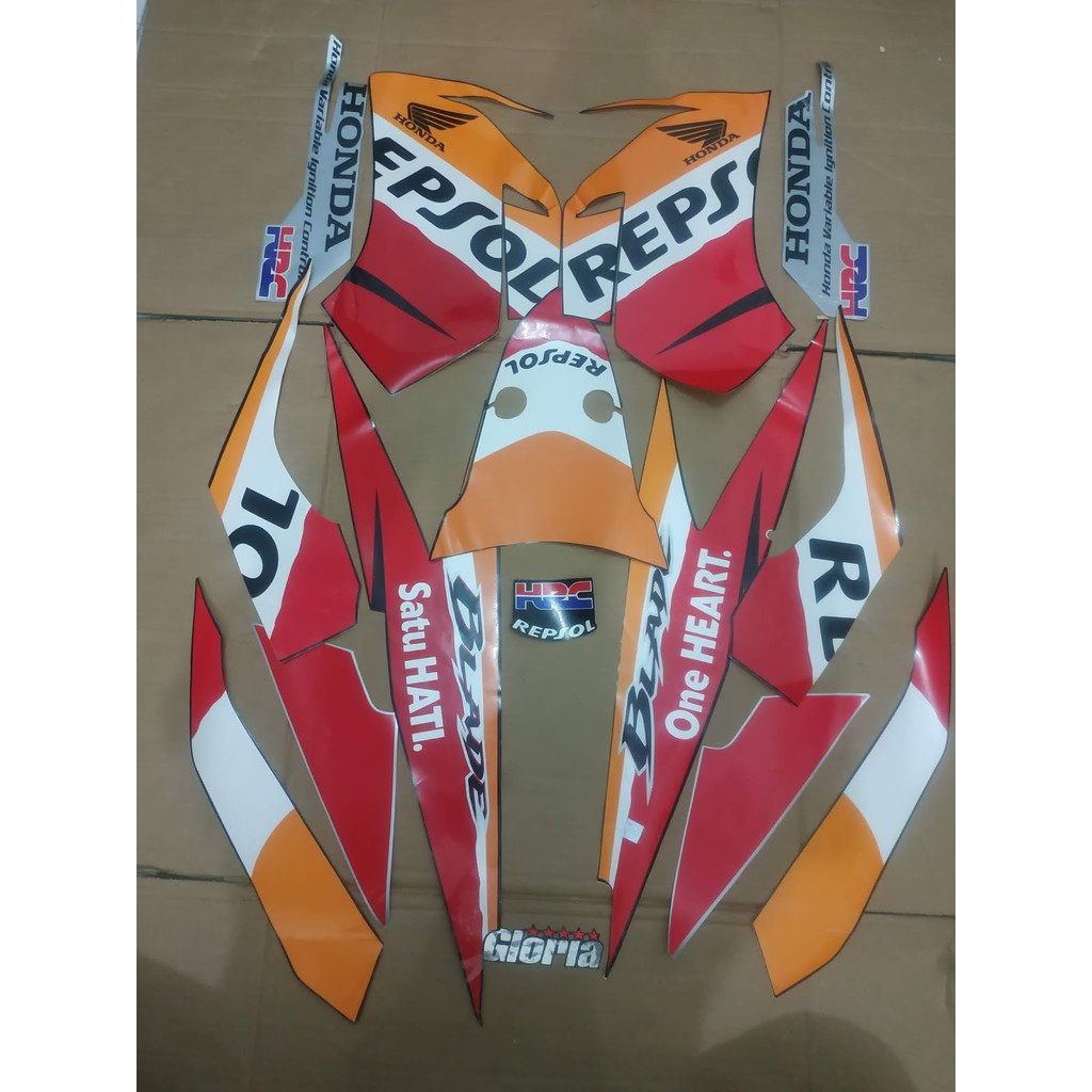 Striping List Body Blade New Repsol Tahun 2012