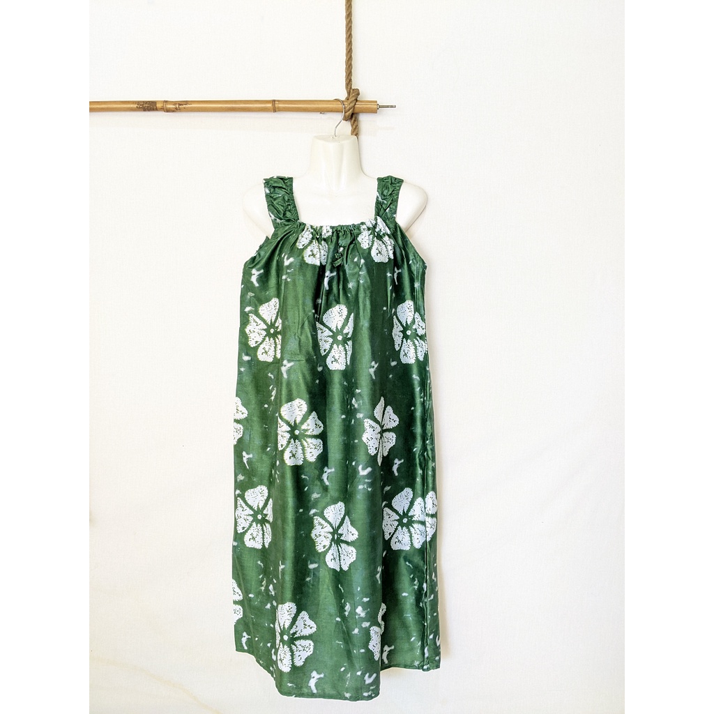 Daster Yukensi Jumbo LD 120 Baju Tidur Tanpa Lengan Tali Satu Kimono Sleepwear-sakura green