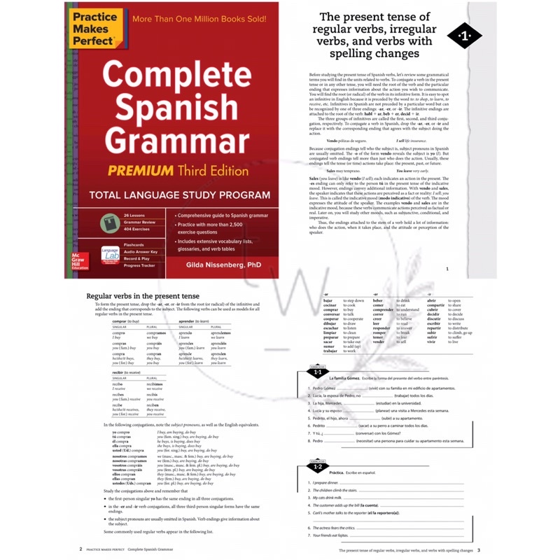 [ENGLISH] BUKU PRACTICE MAKES PERFECT COMPLETE SPANISH - ALL IN ONE - GRAMMAR - INTERMEDIATE - ADVANCED - CONVERSATION - VERB TENSES - BASIC - VOCABULARY [ORIGINAL]