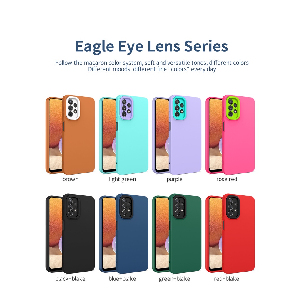 Soft Case Samsung Galaxy A13 A23 4G 5G A33 A53 A73 Hawk eye Eagle Eye Protection Frame Camera Series Case Silicone Candy Macaron