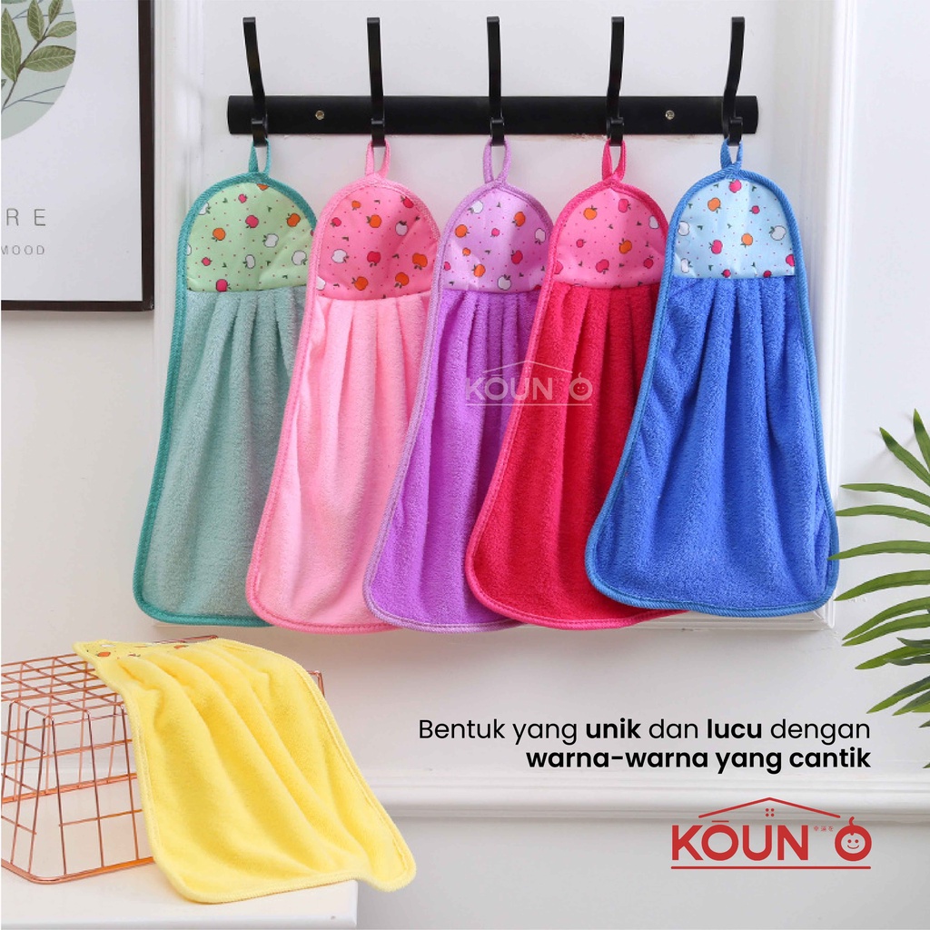 Lap Tangan Handuk Lembut Gantung Kain Lap Tangan Serbet Tangan Serbet Gantung Hand Towel Microfiber