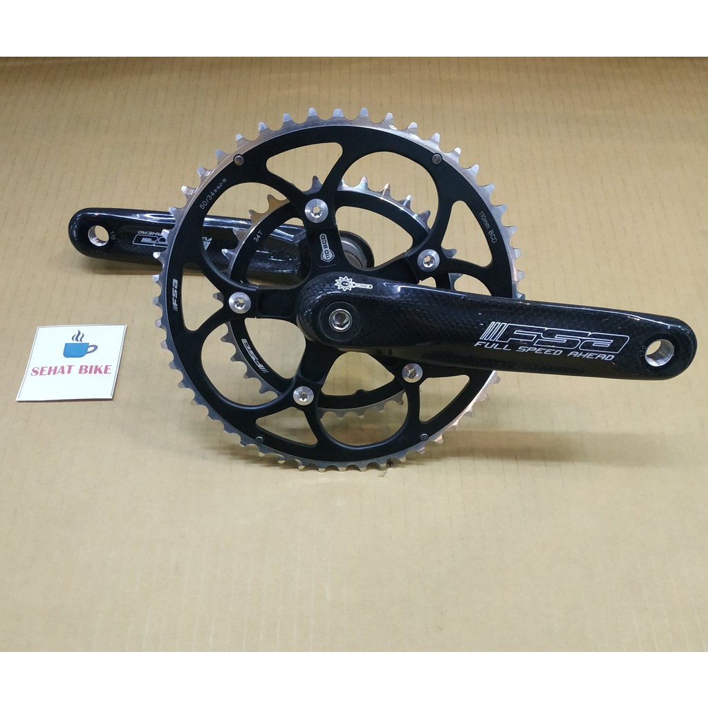 Crank Gear FSA Carbon Isis Drive 50-34t Arm 170mm TANPA BB