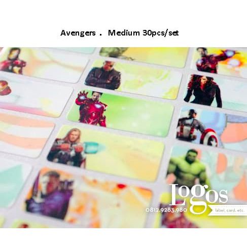 

Avengers Sticker MEDIUM Name Label. Stiker karakter Ironman- Hul