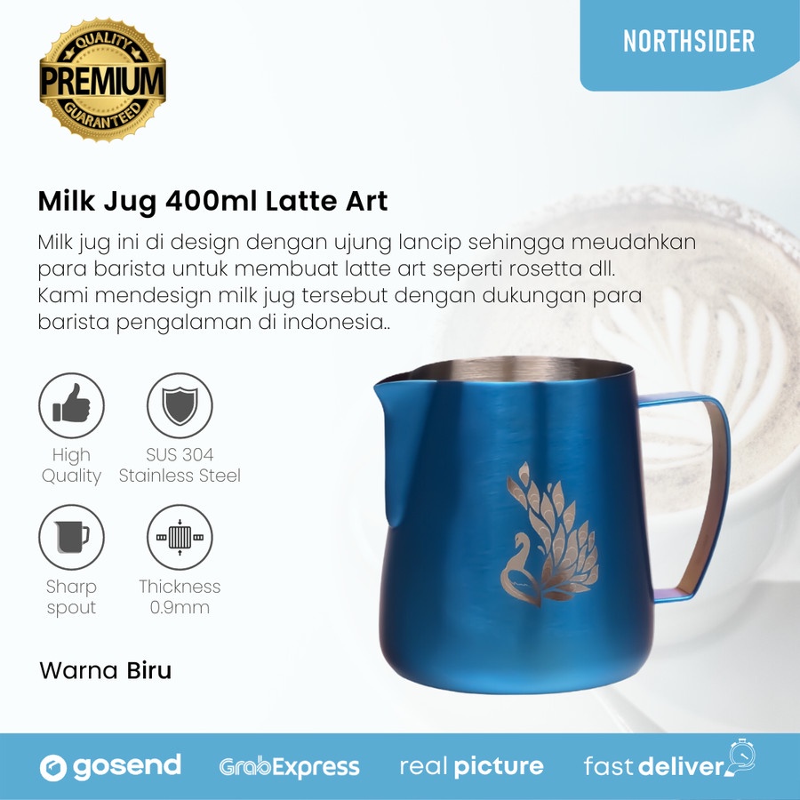 MILK JUG PROFESSIONAL LATTE ART 400ML &amp; 600ML