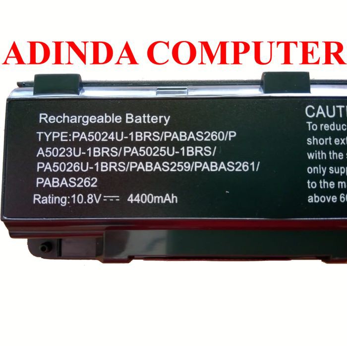 Baterai Toshiba C800 5023 5024 5025 5026 5027 5023U 5024U 5025U