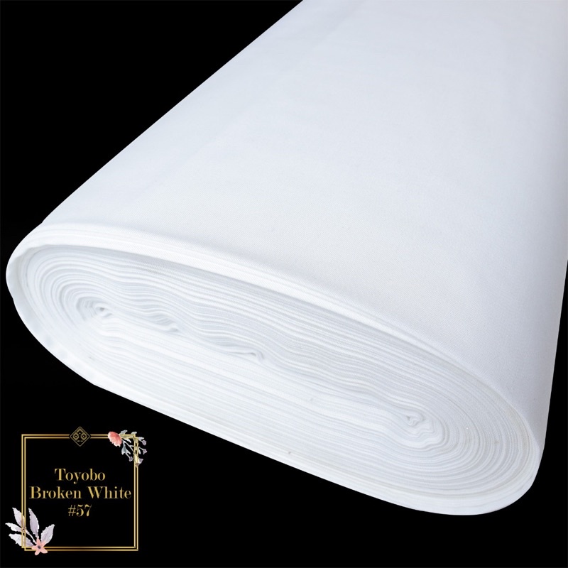 [PROMO!!] KAIN KATUN TOYOBO EXCLUSIVE ROYALMIX PREMIUM ORIGINAL PER-0.5M TERMURAH TOYOBO FODU FD ORI-BW / Putih Tulang