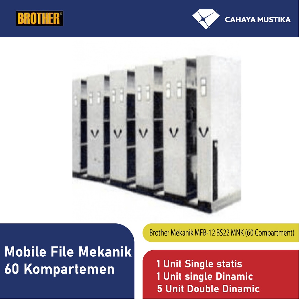 Jual Mobile File Brother Mekanik MFB-12 BS22 MNK (60 CPTS) di Malang