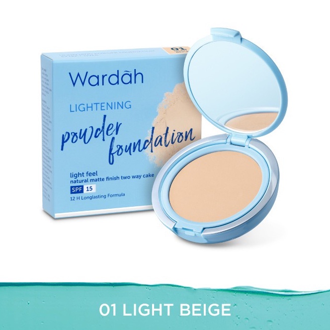 Wardah Lightening Powder Foundation Light Feel - Bedak Yang Mencerahkan Dengan Hasil Natural - bedak