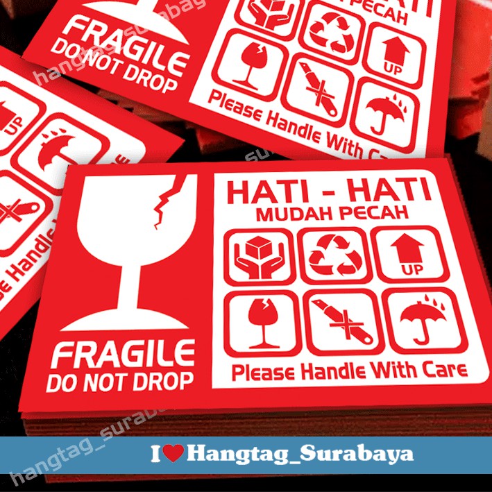 

STIKER FRAGILE DO NOT DROP - Sticker Fragile hati hati mudah pecah