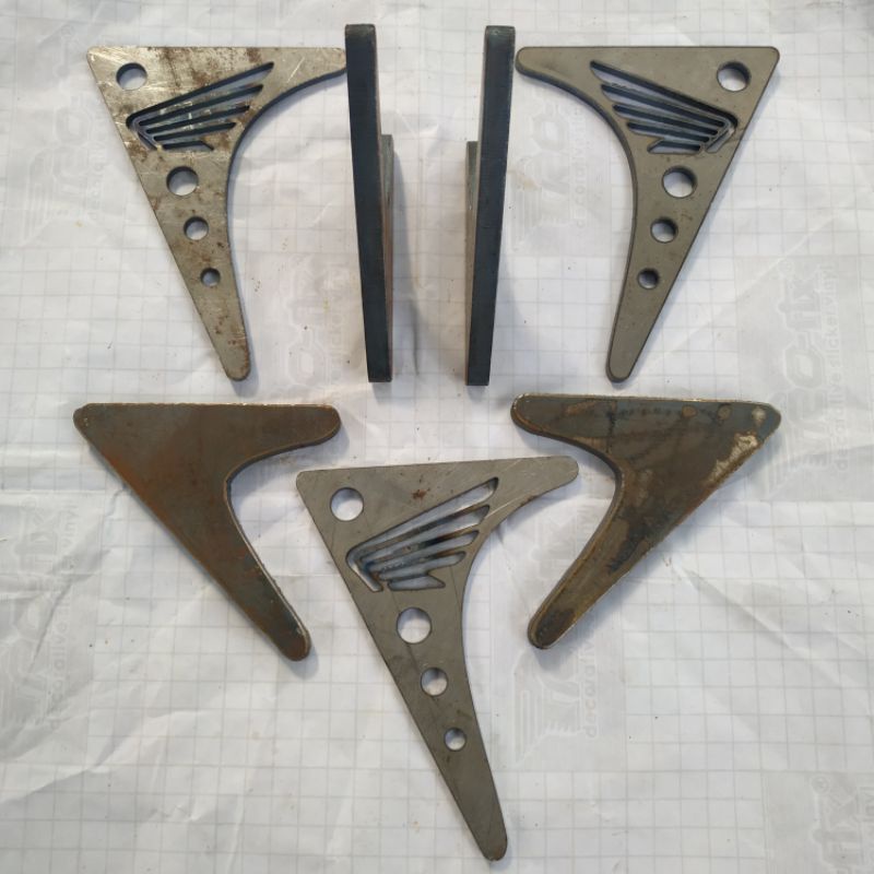 MANISAN PENGUAT RANGKA DEPAN HONDA CB GL 100 GL PRO MEGAPRO PEMANIS BESI MOTIF LOGO SAYAP HM HONDA